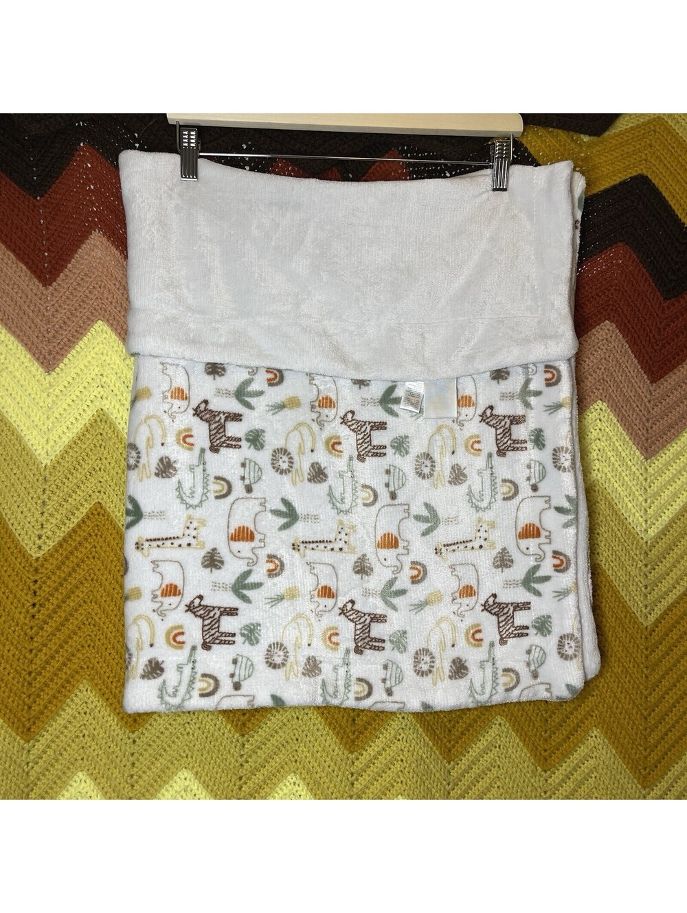 Baby Blanket Safari Jungle Zebra Elephant Modern Baby